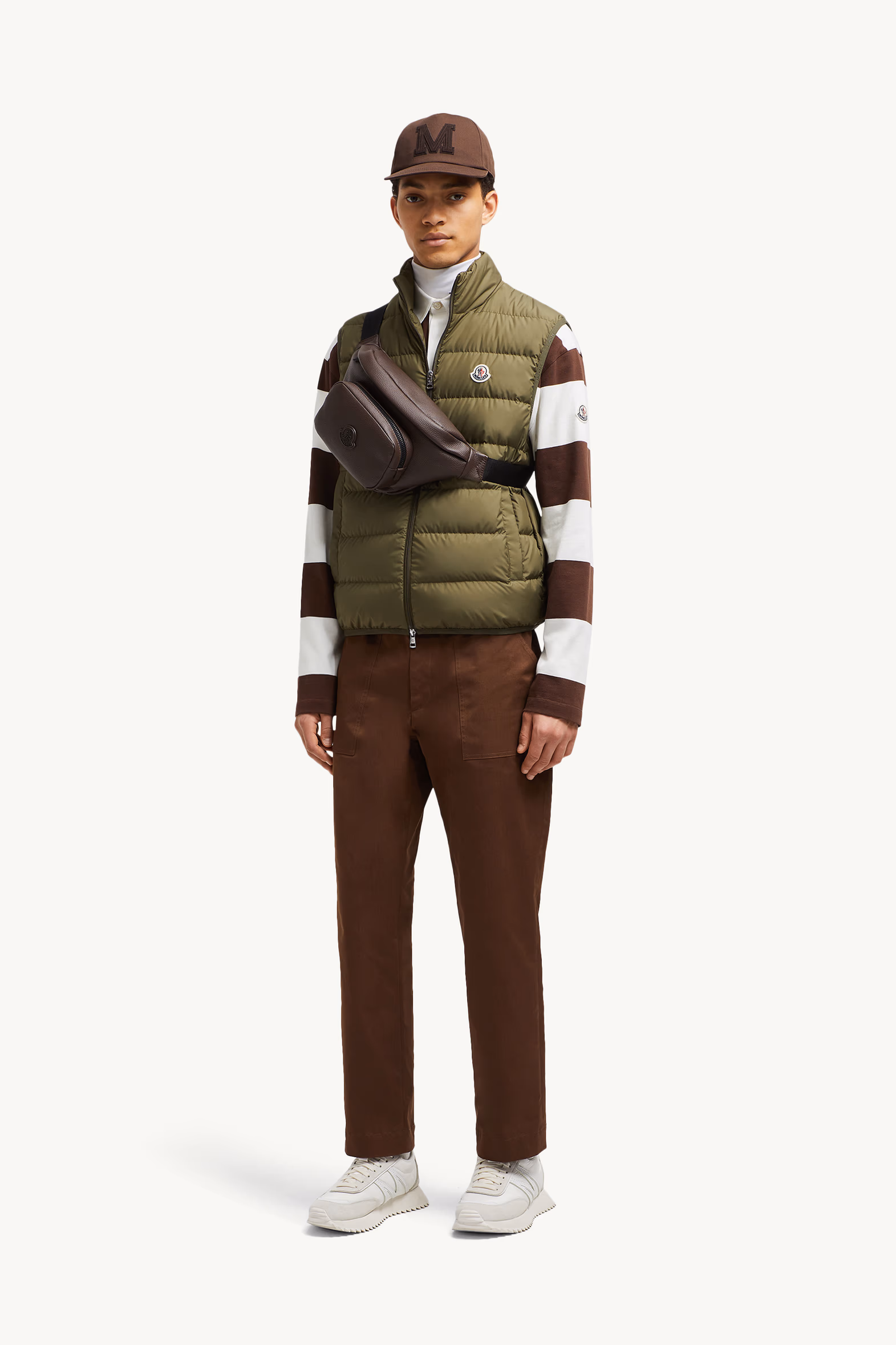 Contrin Down Vest Men Olive Green Moncler